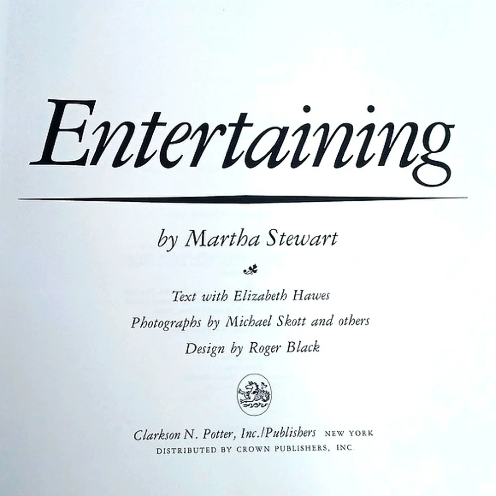 Vintage 80's Entertaining Martha Stewart Book First/15 Red Hardcover